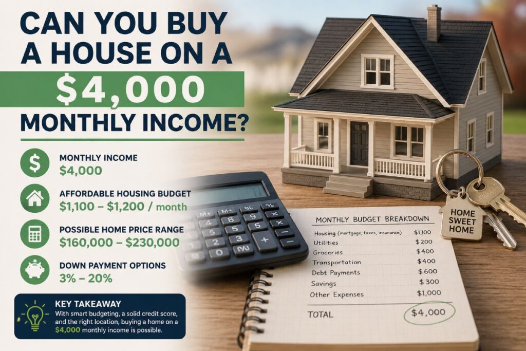 Can You Buy a House on a $4,000 Monthly Income? imagen